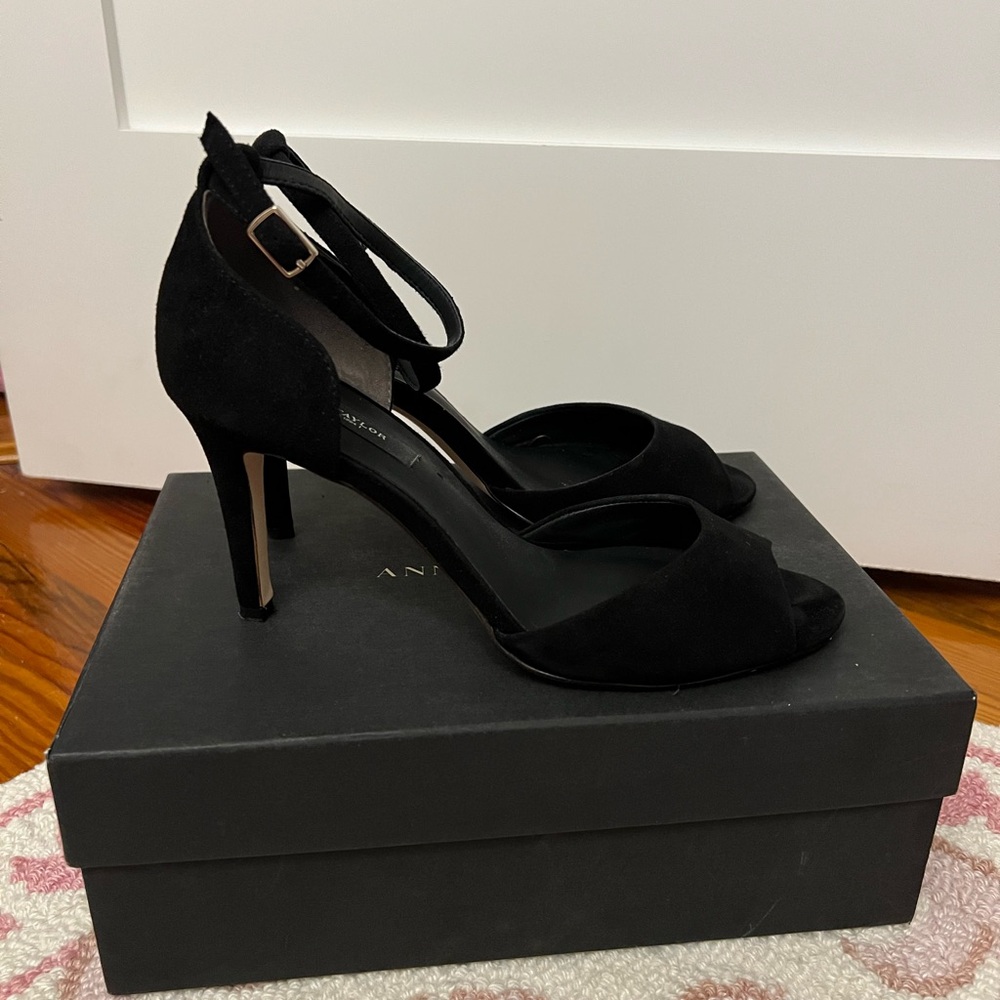 Ann Taylor Black Suede Heels